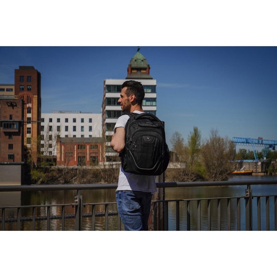 Swissdigital Design TERABYTE J16BTFB-41 Carrying Case (Backpack) for 15.6" to 16" Apple, Amazon iPhone iPad Notebook, MacBook Pro - Black/Red