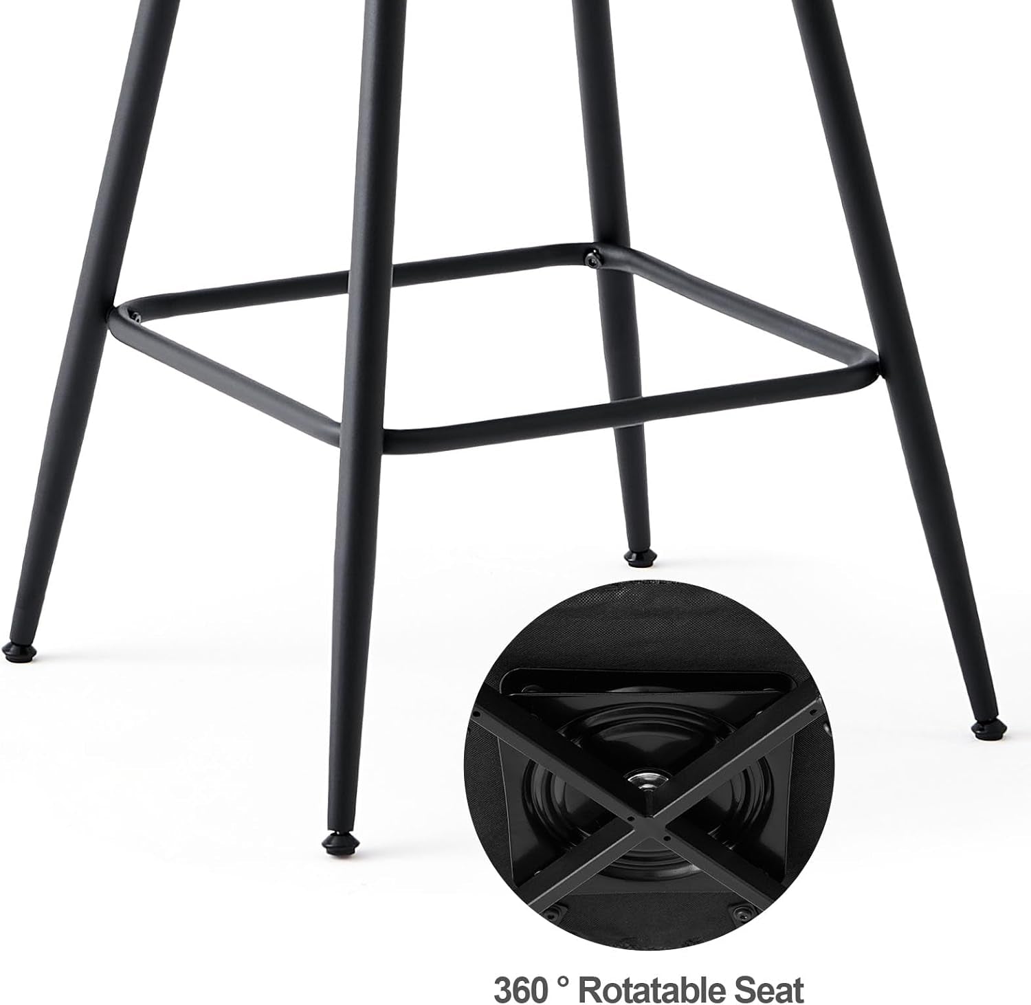 Swivel Black Counter Height Bar Stools Set Of 3 For Kitchen