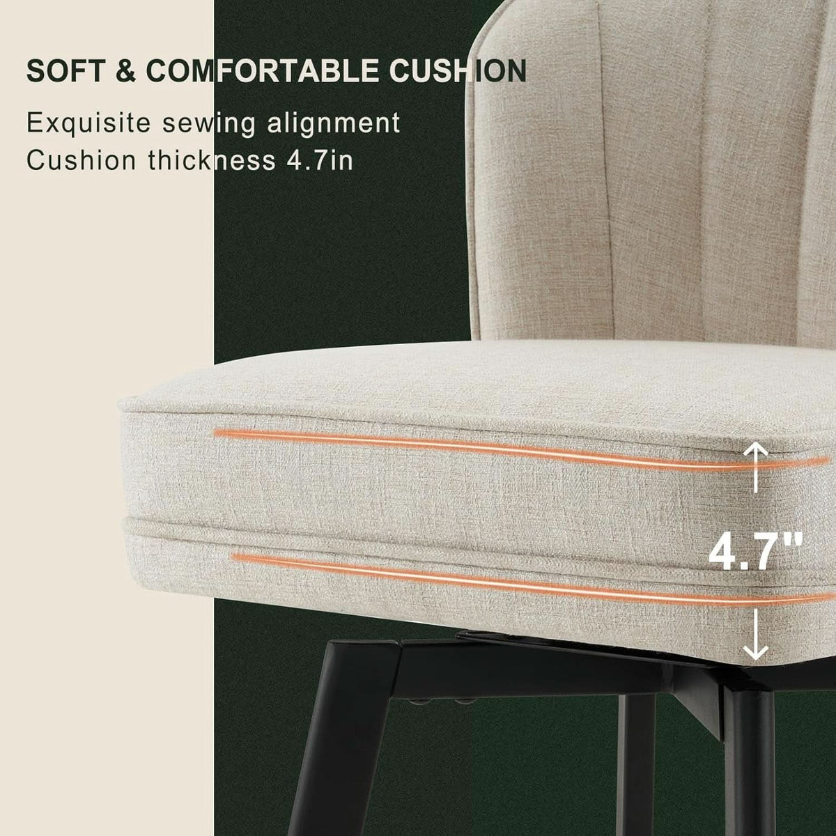 Swivel Counter Height Bar Stools Set Of 3 26 Inch Beige
