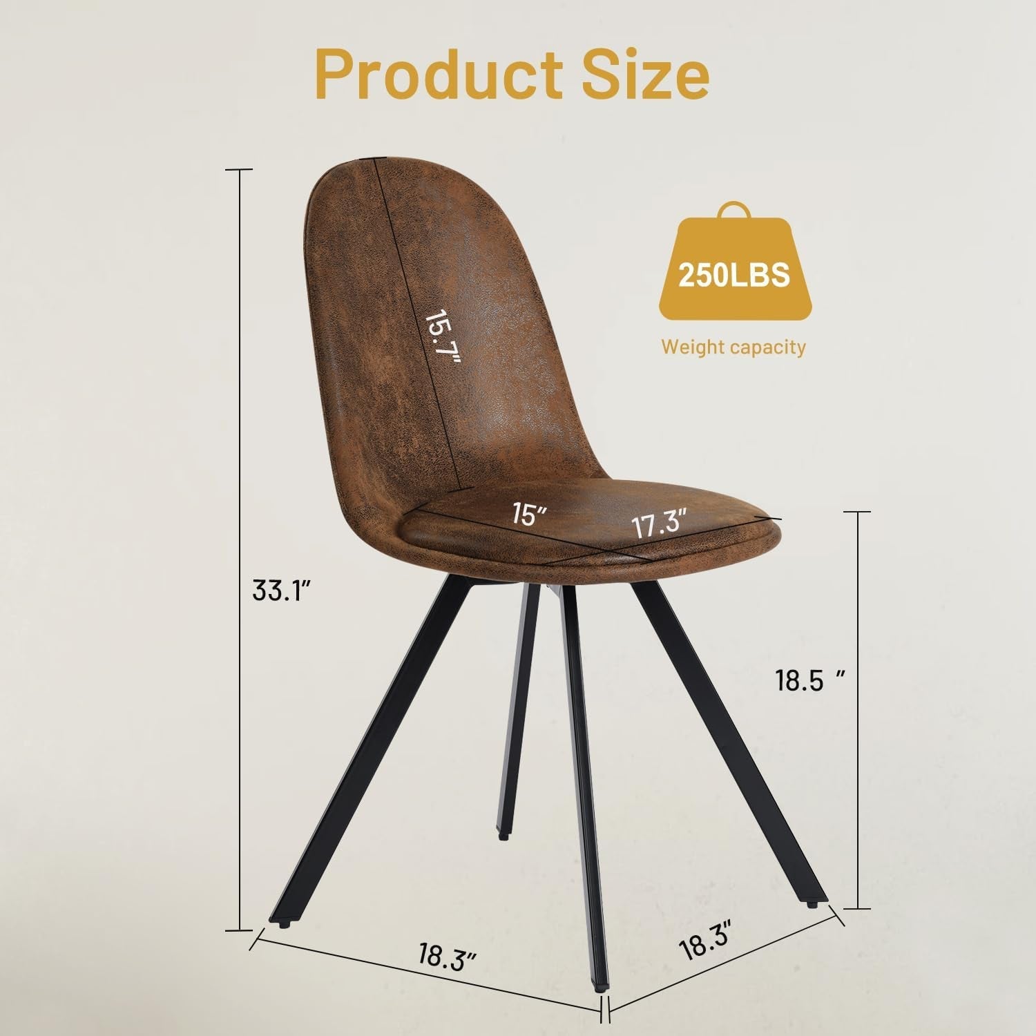 Swivel Dining Chairs Set Of 4 Brown For Kitchen And Dining Room