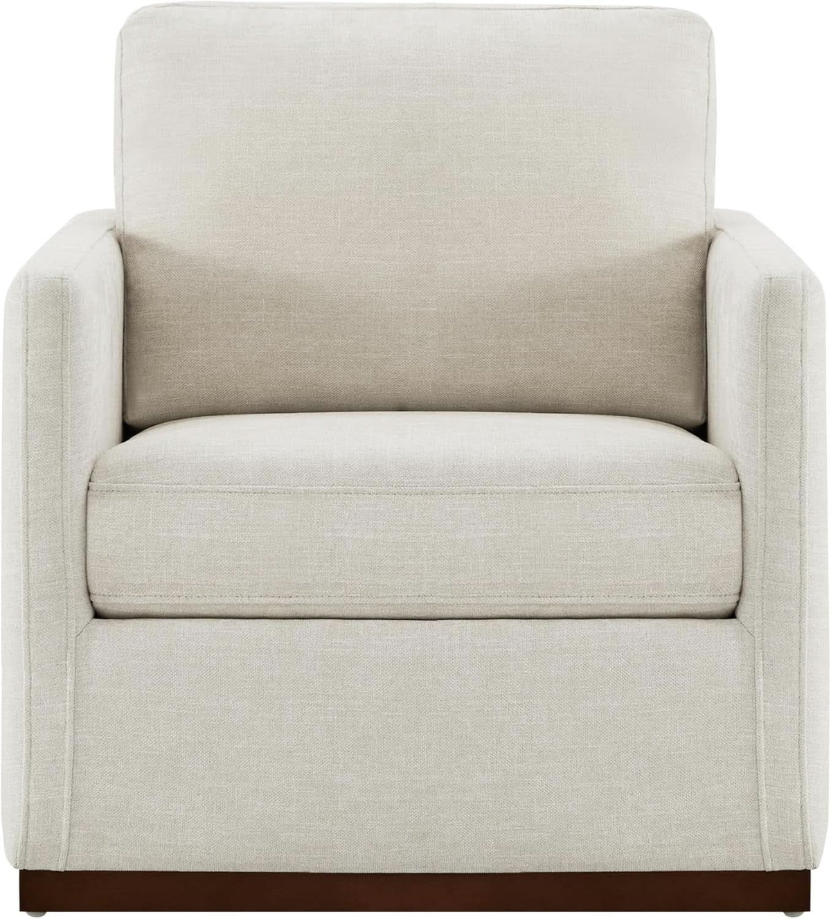 Swivel Linen Accent Armchair Mid Century Modern 360 Swivel