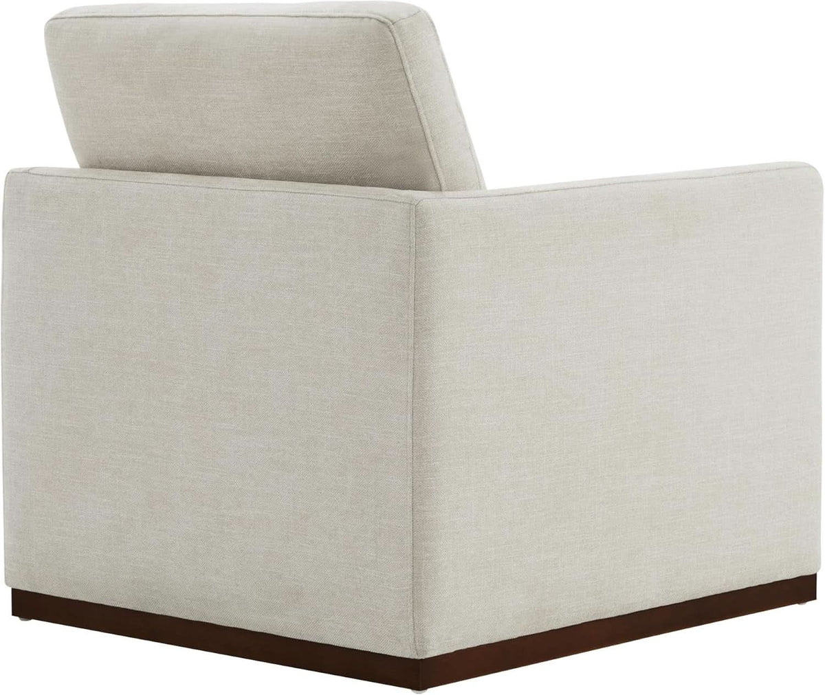 Swivel Linen Accent Armchair Mid Century Modern 360 Swivel