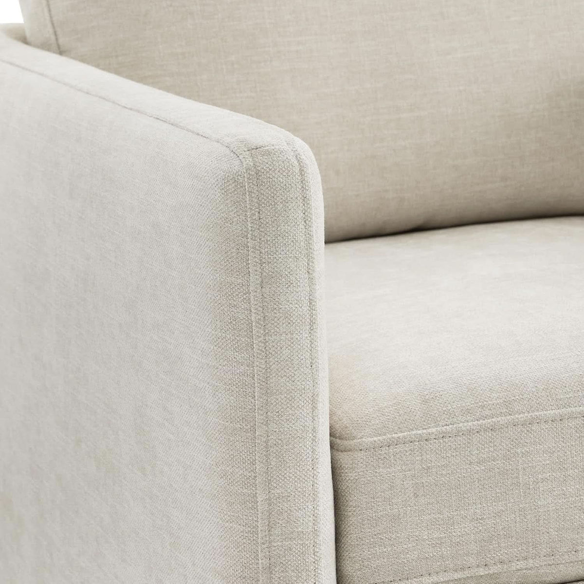 Swivel Linen Accent Armchair Mid Century Modern 360 Swivel