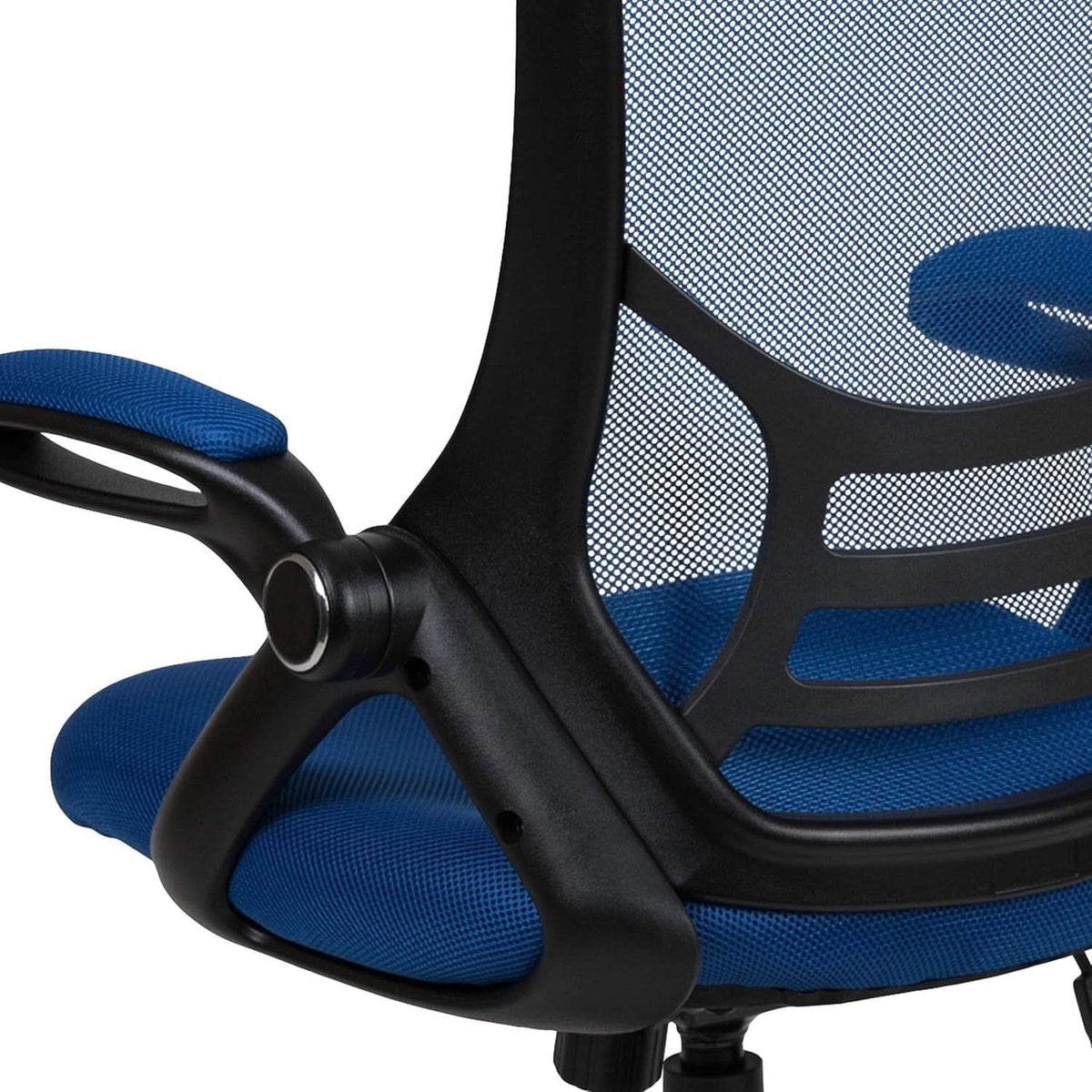 Swivel Office Chair With Lumbar Support And Flip Up Armrests