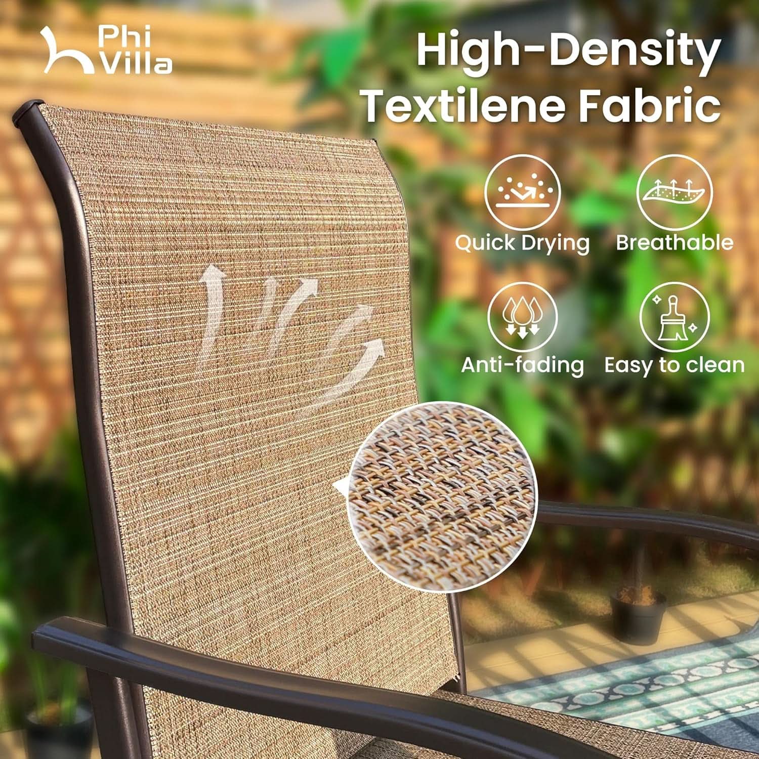 Swivel Outdoor Bar Stools Set of Four Durable Chairs