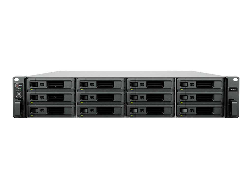Synology UC3400 12-Bay Diskless SAN with Active-Active Dual Controllers for Enterprise