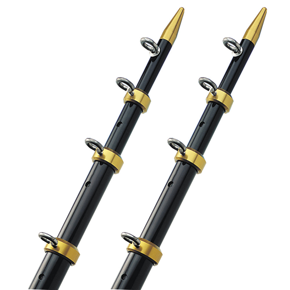 TACO 15' Telescopic Outrigger Poles HD 1-½" - Black/Gold