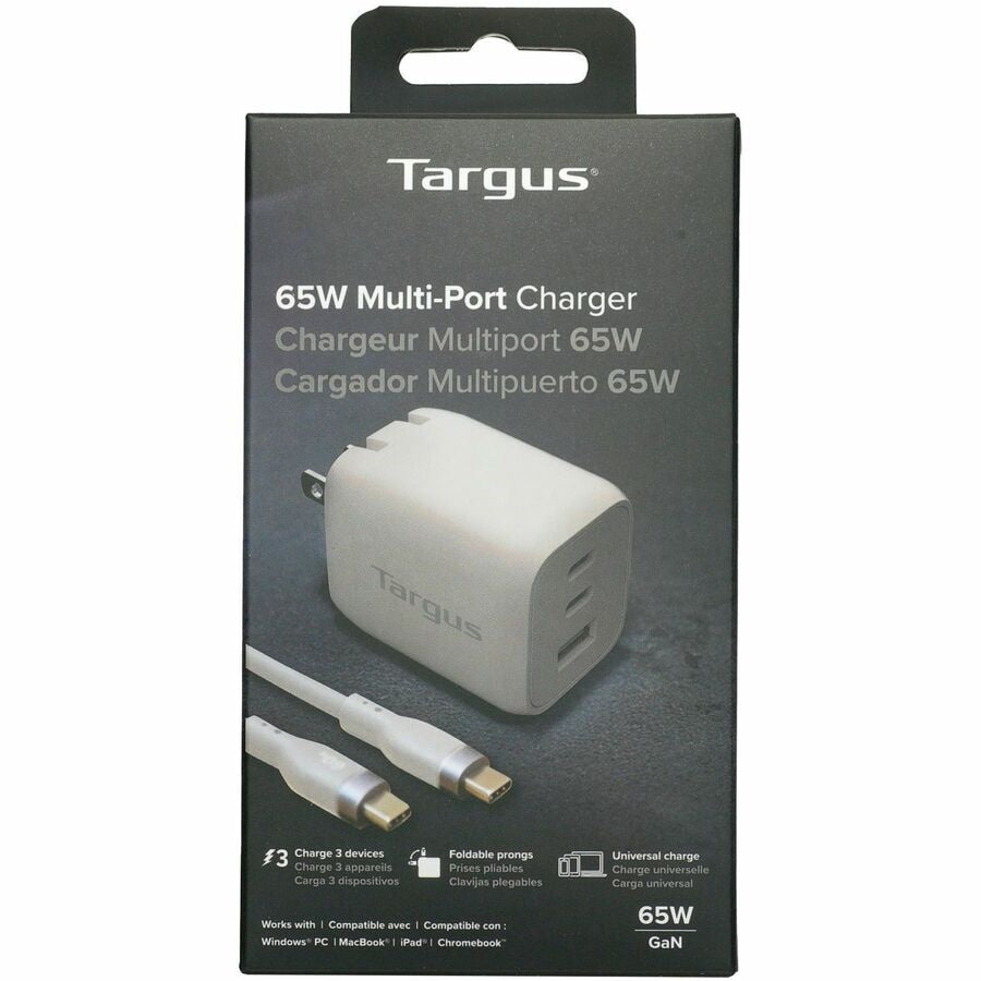 TARGUS 65W Multi-Port Wall Charger for Fast, Reliable Charging