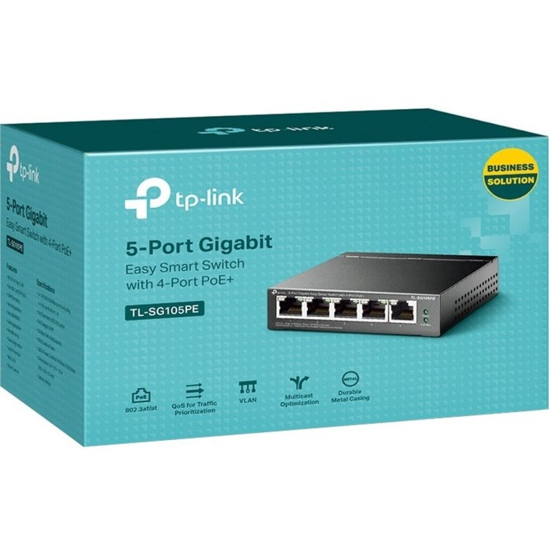 TL-SG105PE TP-Link 5-Port Gigabit Easy Smart Switch - 4-Port PoE+ | TecISoft