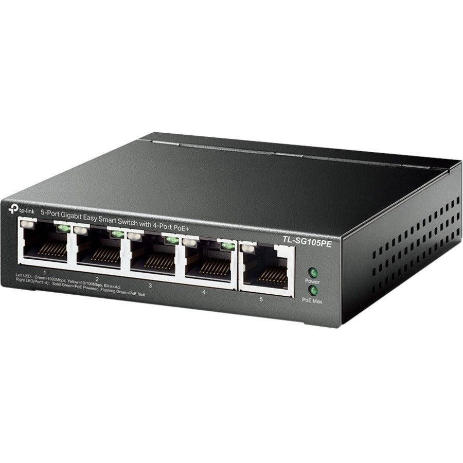 TL-SG105PE TP-Link 5-Port Gigabit Easy Smart Switch - 4-Port PoE+ | TecISoft