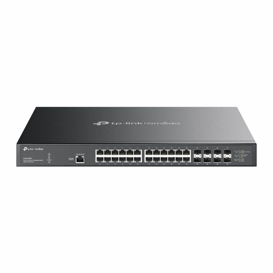 TP-LINK Omada 24-Port 10GBASE-T L2+ Managed Switch with 8 SFP+ for Enterprise