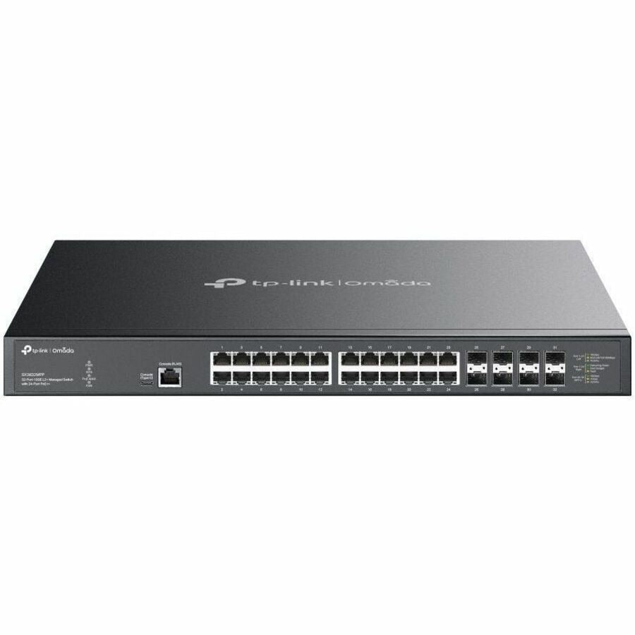TP-LINK Omada 24-Port 10GBASE-T L2+ Managed Switch with 8 SFP+ for Enterprise