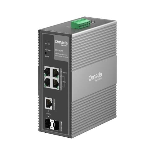 TP-LINK Omada 6-Port Gigabit Industrial Managed Switch with High-Power PoE