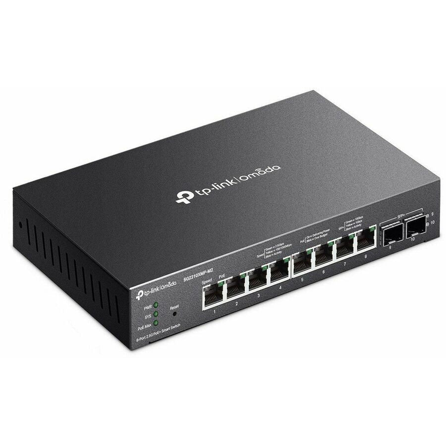TP-LINK Omada SG2210XMP-M2 Smart 8-Port 2.5G PoE+ Switch with 10GE SFP+