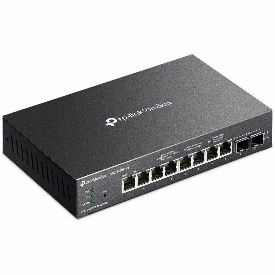 TP-LINK Omada SG2210XMP-M2 Smart 8-Port 2.5G PoE+ Switch with 10GE SFP+