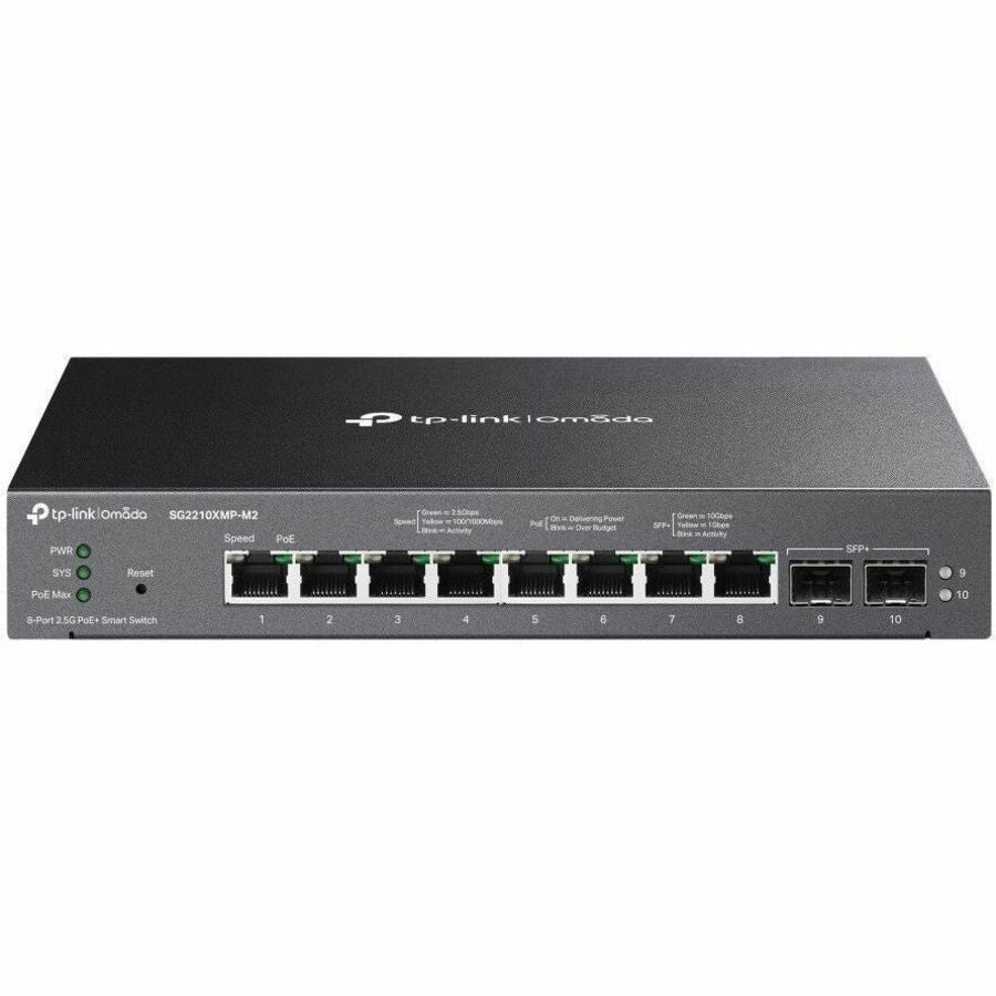 TP-LINK Omada SG2210XMP-M2 Smart 8-Port 2.5G PoE+ Switch with 10GE SFP+