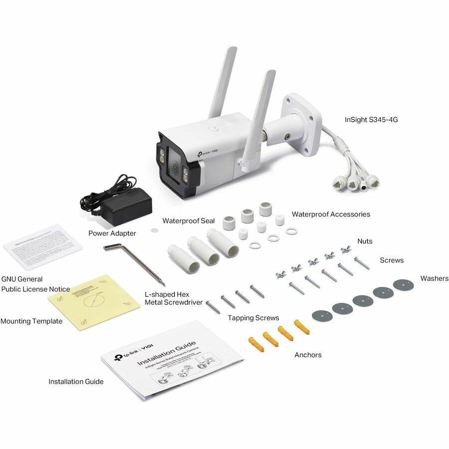 TP-LINK VIGI 4MP Outdoor 4G Bullet Camera with Full-Color Night Vision