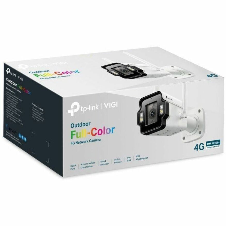 TP-LINK VIGI 4MP Outdoor 4G Bullet Camera with Full-Color Night Vision