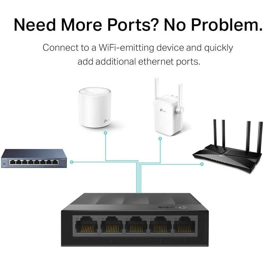 TP-Link 5-Port Gigabit Desktop Switch LS1005G - Unmanaged Green Ethernet | Tecisoft