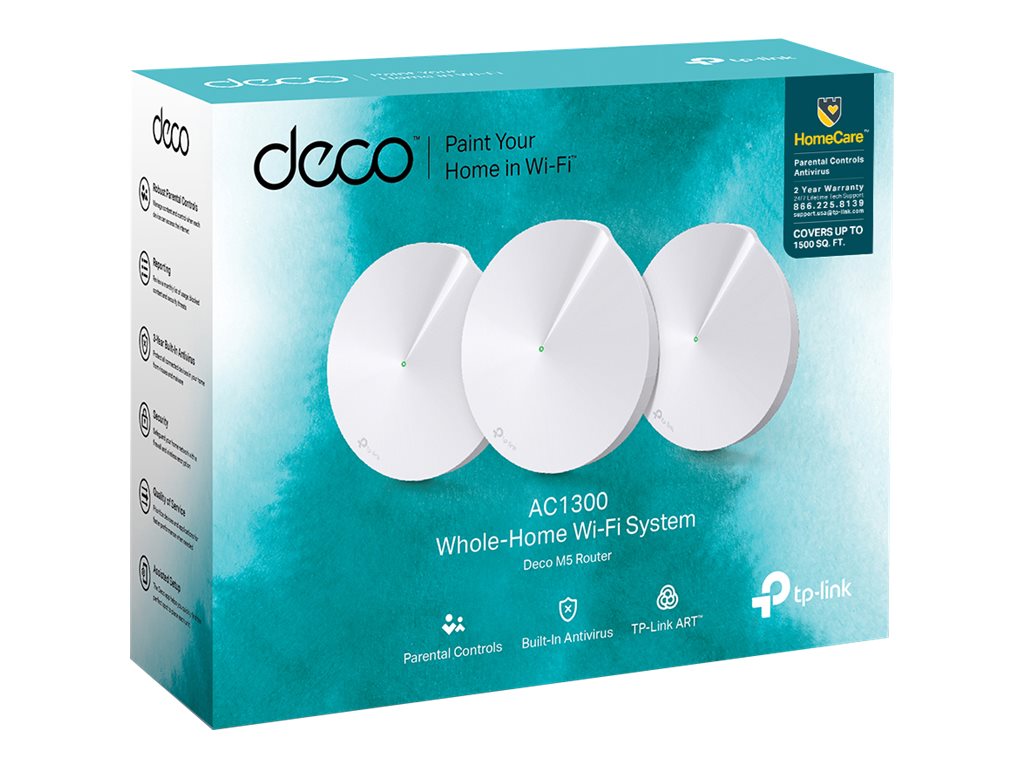 TP-Link Deco M5 (3-pack) - AC1300 Whole Home Mesh Wi-Fi System, 3-Pack DECO M5(3-PACK)
