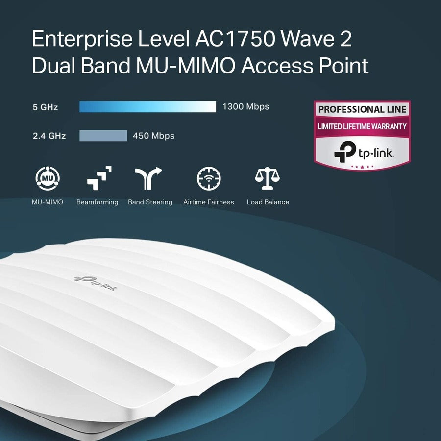 TP-Link EAP265 HD - Omada Enterprise AC1750 Gigabit Wireless Access Point for High-Density Deployment