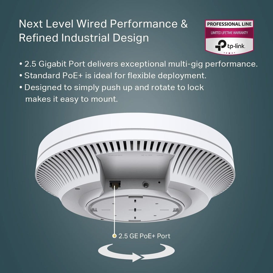TP-Link EAP660 HD - Omada WiFi 6 AX3600 Wireless 2.5G Access Point for High-Density Deployment