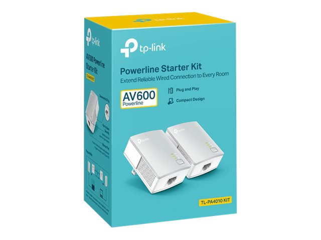 TP-Link TL-PA4010 KIT - Starter Kit - powerline adapter kit HomePlug AV (HPAV) - - wall-pluggable (pack of 2)