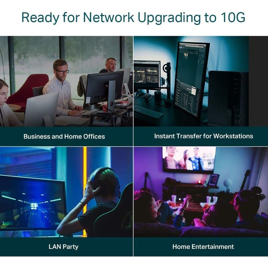 TP-Link TL-SX1008 - 8 Port 10G/Multi-Gig Unmanaged Ethernet Switch