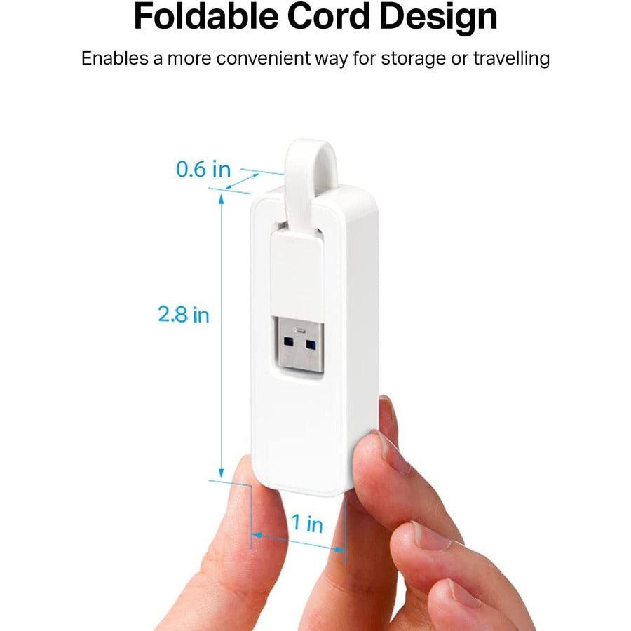 TP-Link UE300 - Foldable USB 3.0 to 10/100/1000 Gigabit Ethernet LAN Network Adapter