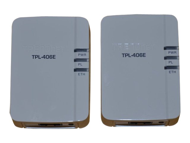 TRENDNET 500 Mbps Powerline Ethernet Adapter Kit TPL-406E2K for Home & Office