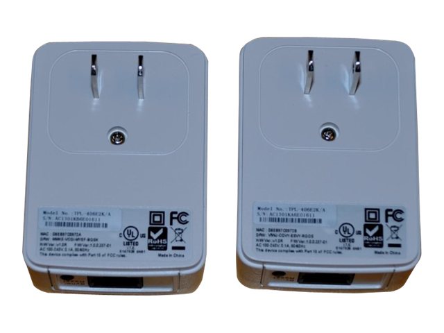 TRENDNET 500 Mbps Powerline Ethernet Adapter Kit TPL-406E2K for Home & Office