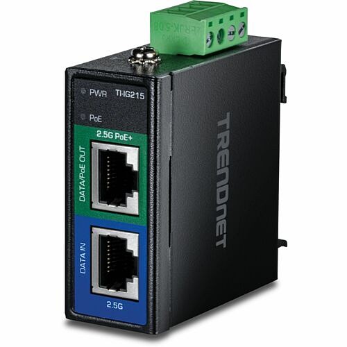 TRENDNET TI-IG215 Industrial 2.5G PoE+ Injector for Rugged Networks