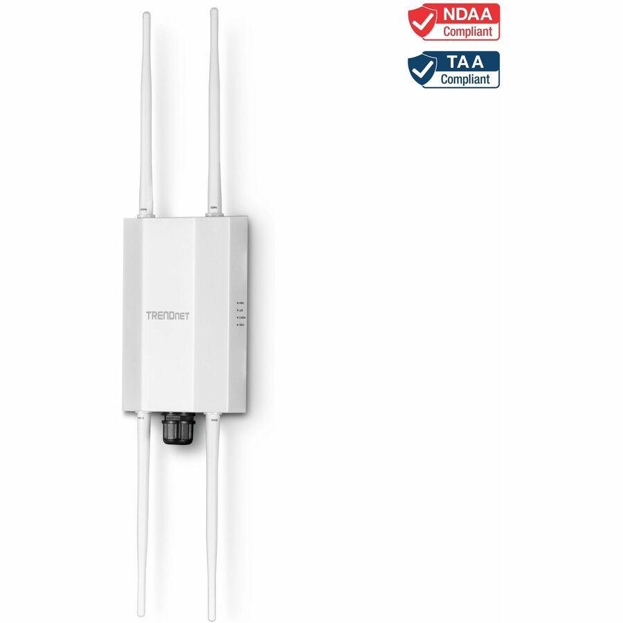 TRENDnet 5 dBi WiFi 6 AX1800 Outdoor PoE+ Omni Directional Access Point, TEW-941APBO,