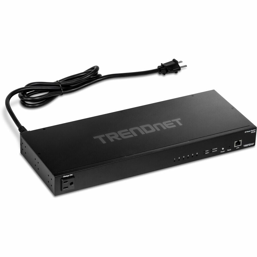TRENDnet 6-Outlet Managed PDU Rackmount Power Distribution Unit 1 x NEMA 5-15R Bypass Powe