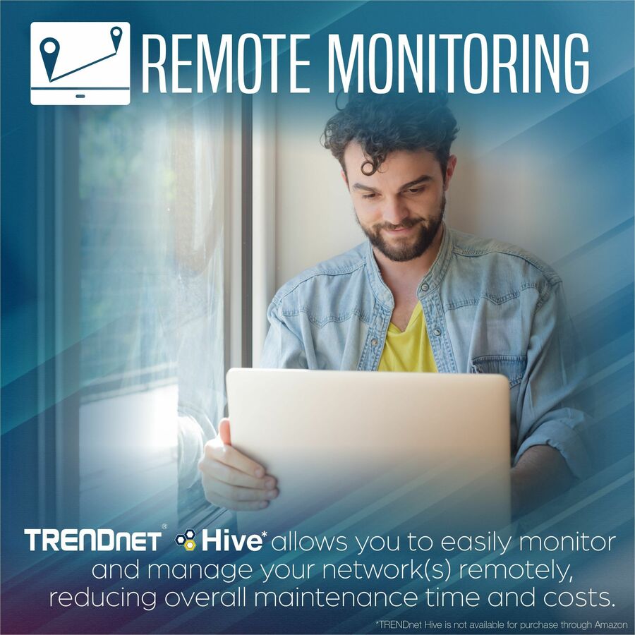 TRENDnet 6-Outlet Managed PDU Rackmount Power Distribution Unit 1 x NEMA 5-15R Bypass Powe