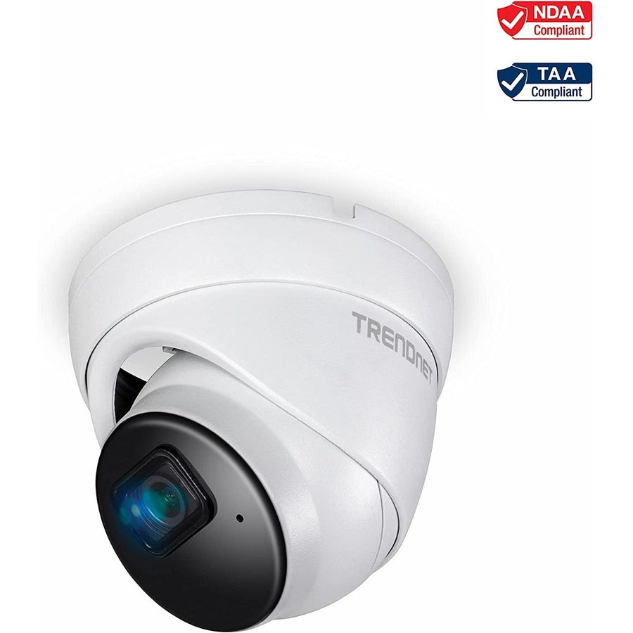 TRENDnet Indoor Outdoor 5MP H.265 PoE IR Fixed Turret Network Camera, IP66 Rated Housing,
