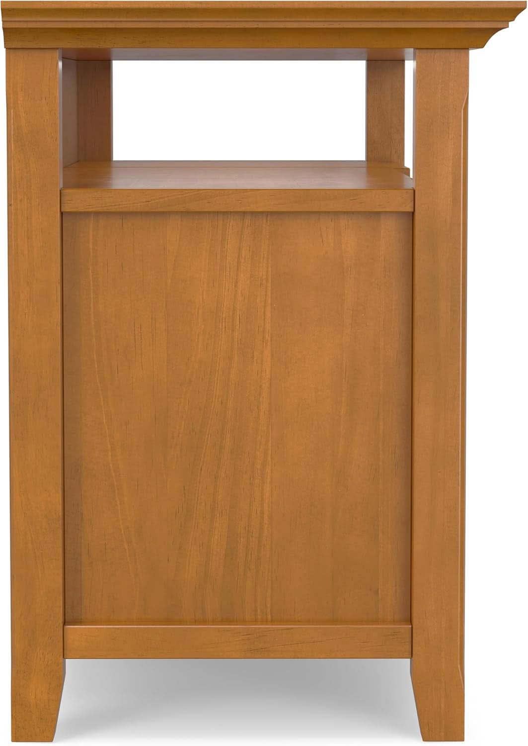 TV Media Stand 54 Inch Wide Golden Brown Cabinet Storage