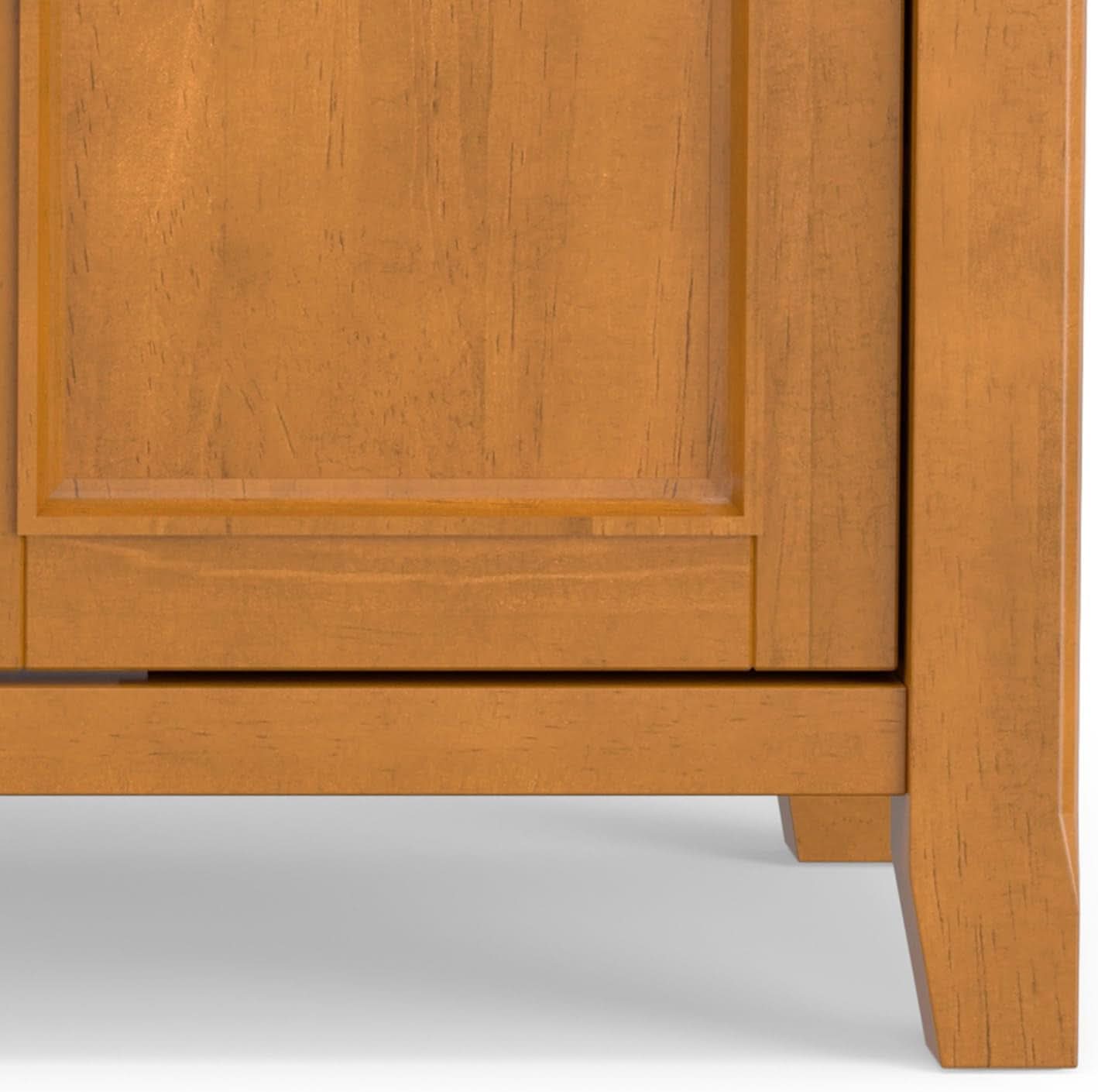 TV Media Stand 54 Inch Wide Golden Brown Cabinet Storage