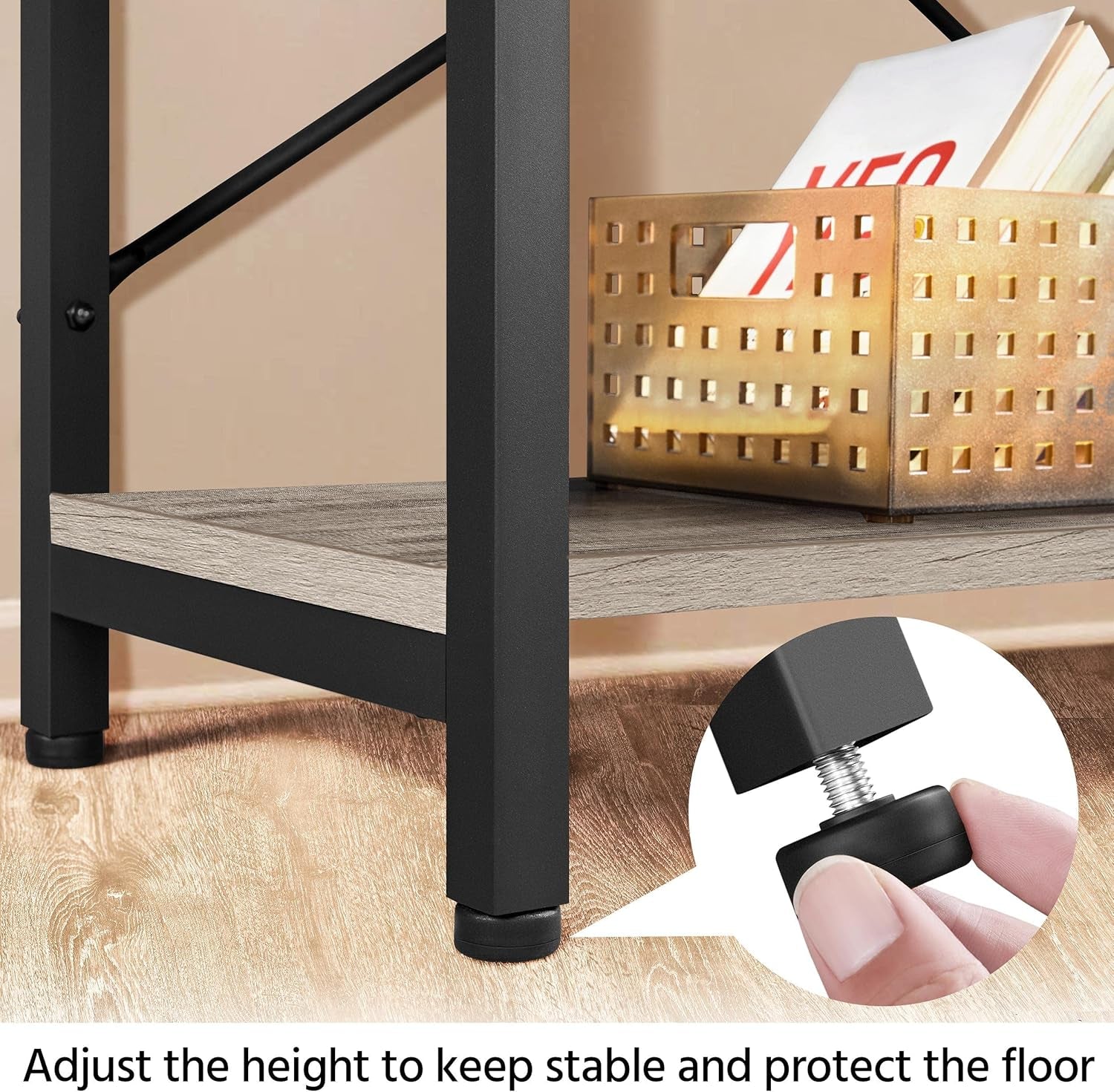 TV Stand Up To 65 Inches With 3 Tier Storage Shelves