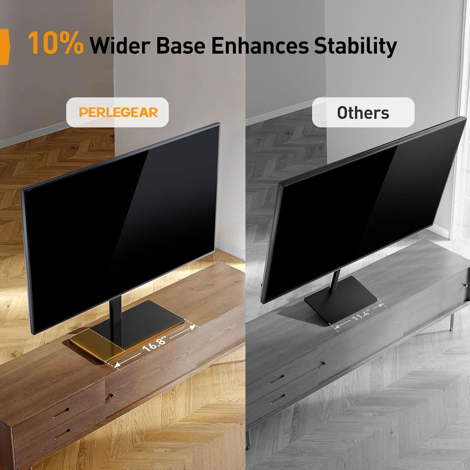 Tabletop TV Stand 23 to 60 Inches Height Adjustable