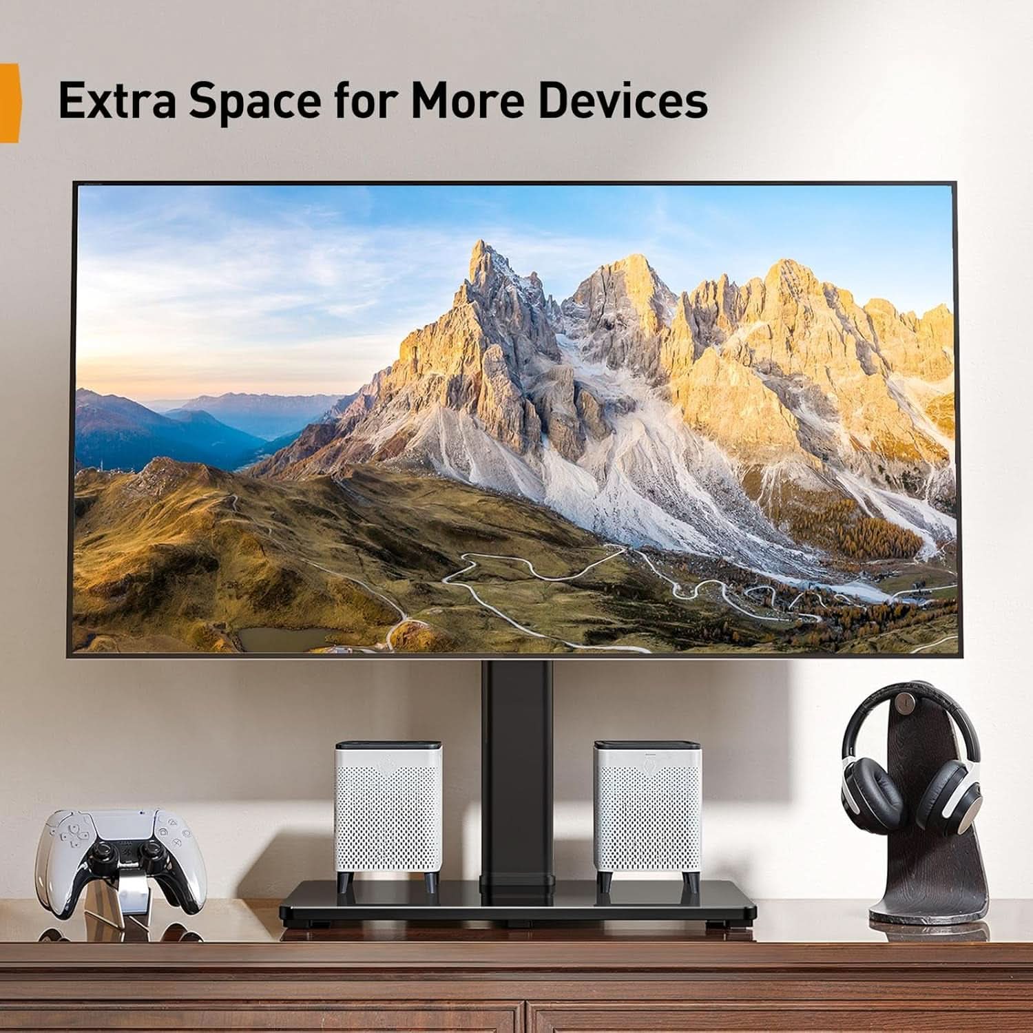 Tabletop TV Stand 23 to 60 Inches Height Adjustable