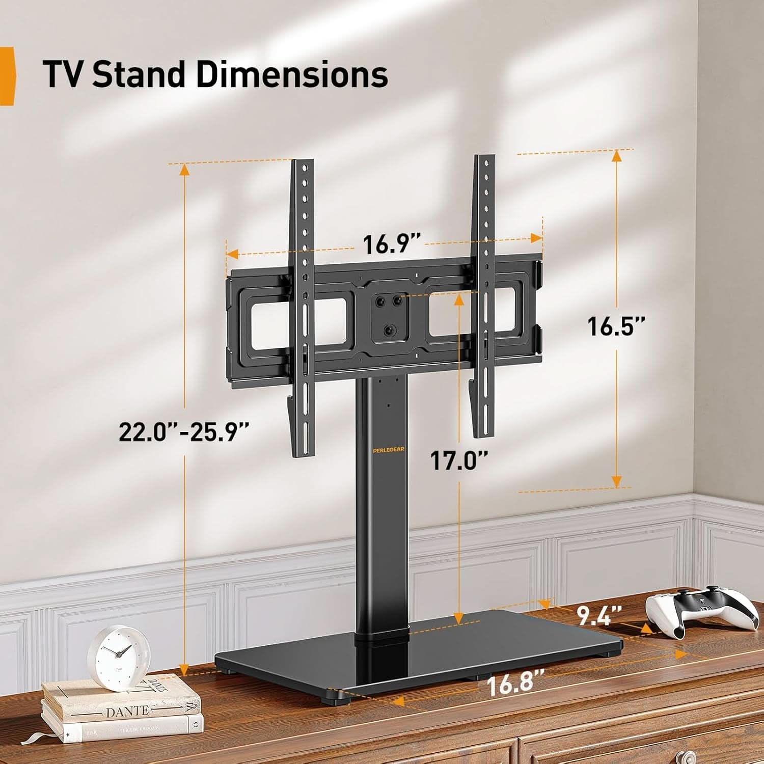 Tabletop TV Stand 23 to 60 Inches Height Adjustable