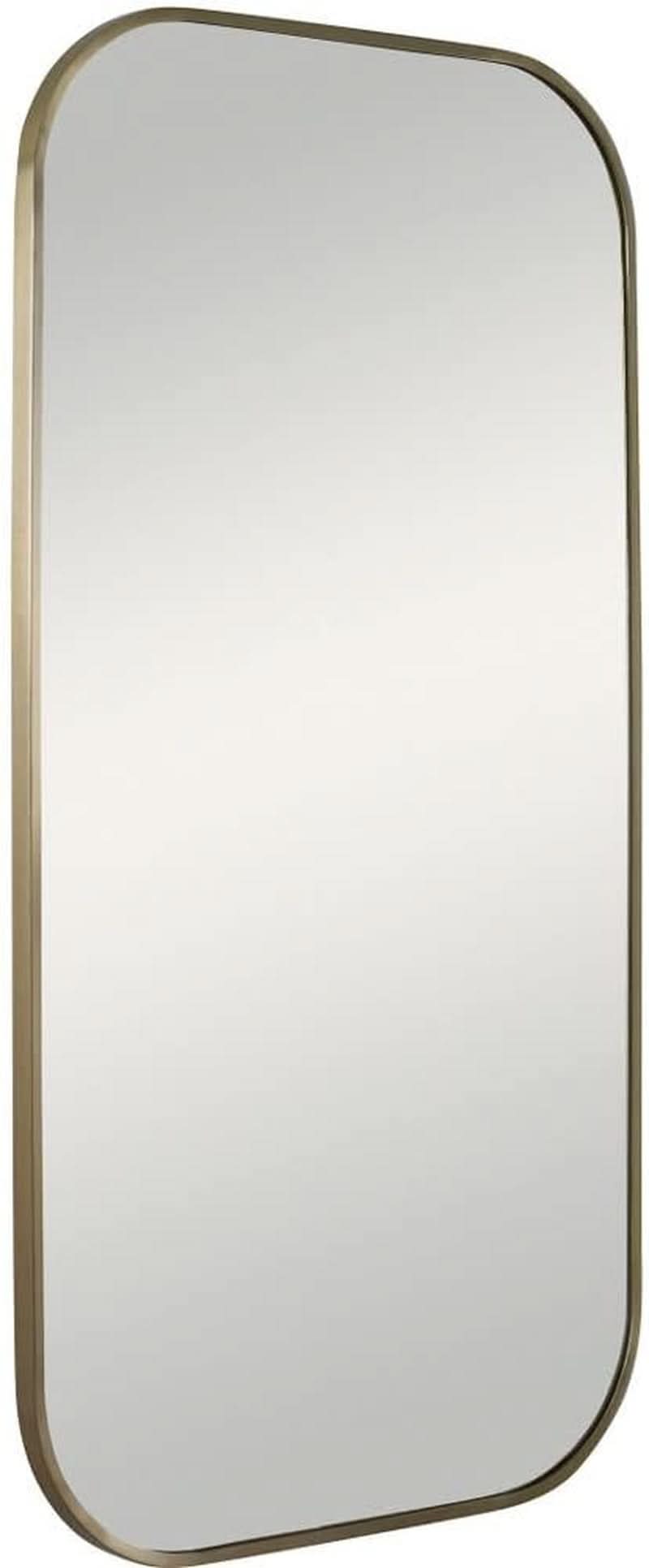 Taft 41 Inch Antique Brass Wall Mirror For Living Room