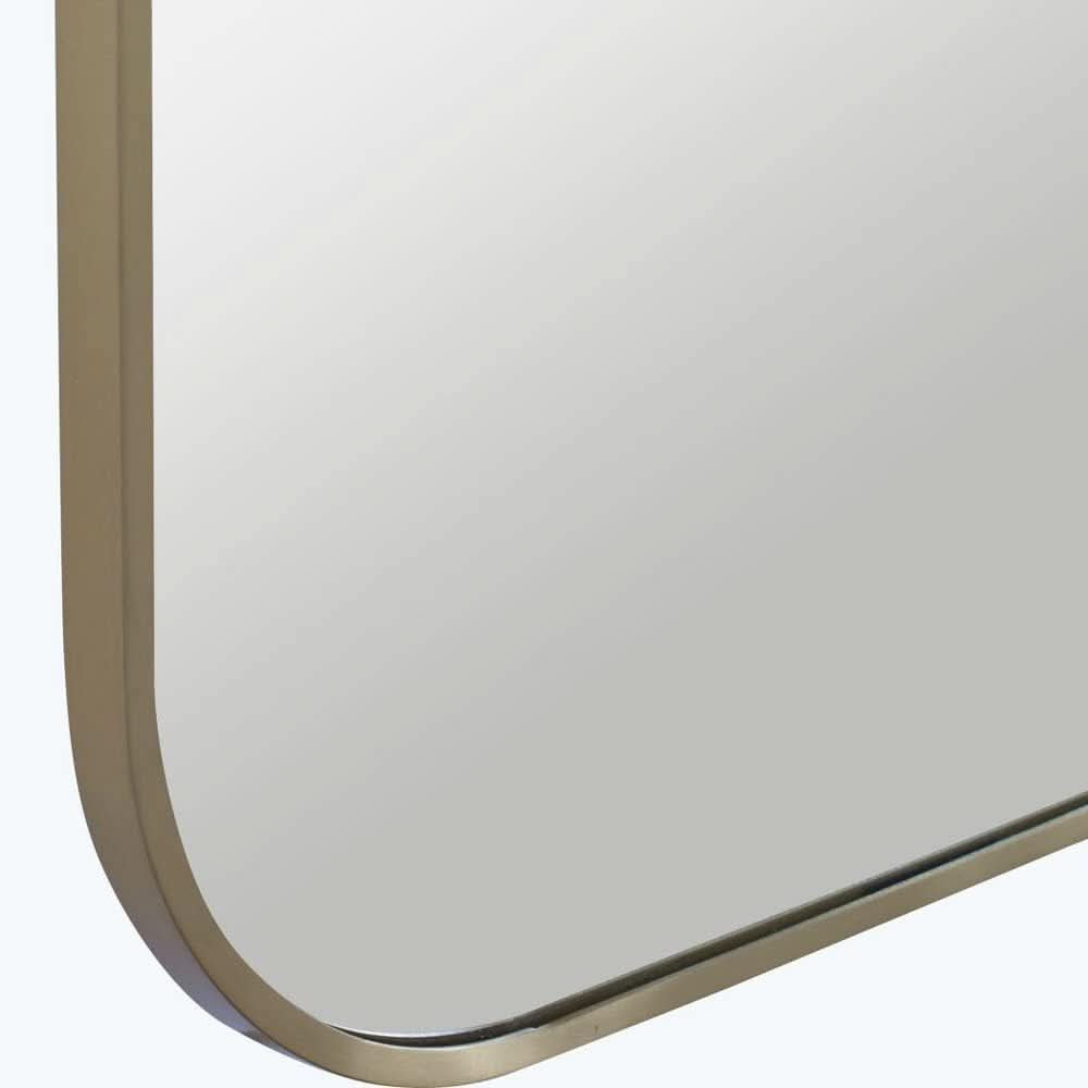 Taft 41 Inch Antique Brass Wall Mirror For Living Room