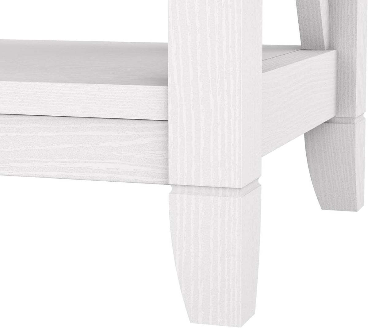 Tall 5 Shelf Bookcase In Pure White Oak Modern Farmhouse