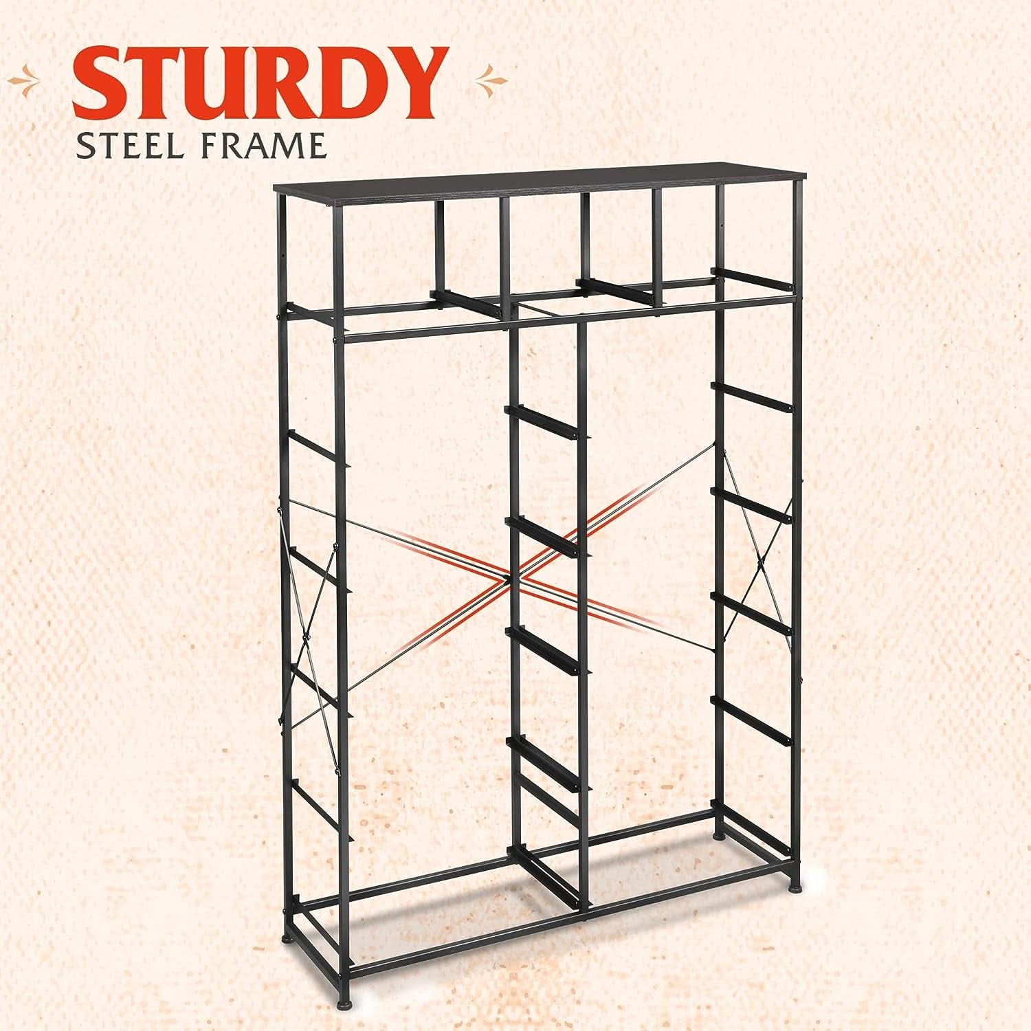 Tall Dresser With 13 Drawers Charcoal Black Fabric Bins