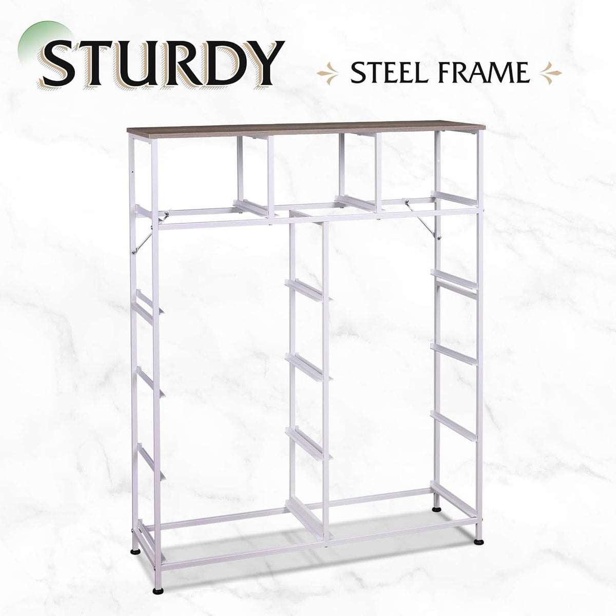 Tall Fabric Dresser Storage Tower 11 Drawer Greige Bedroom