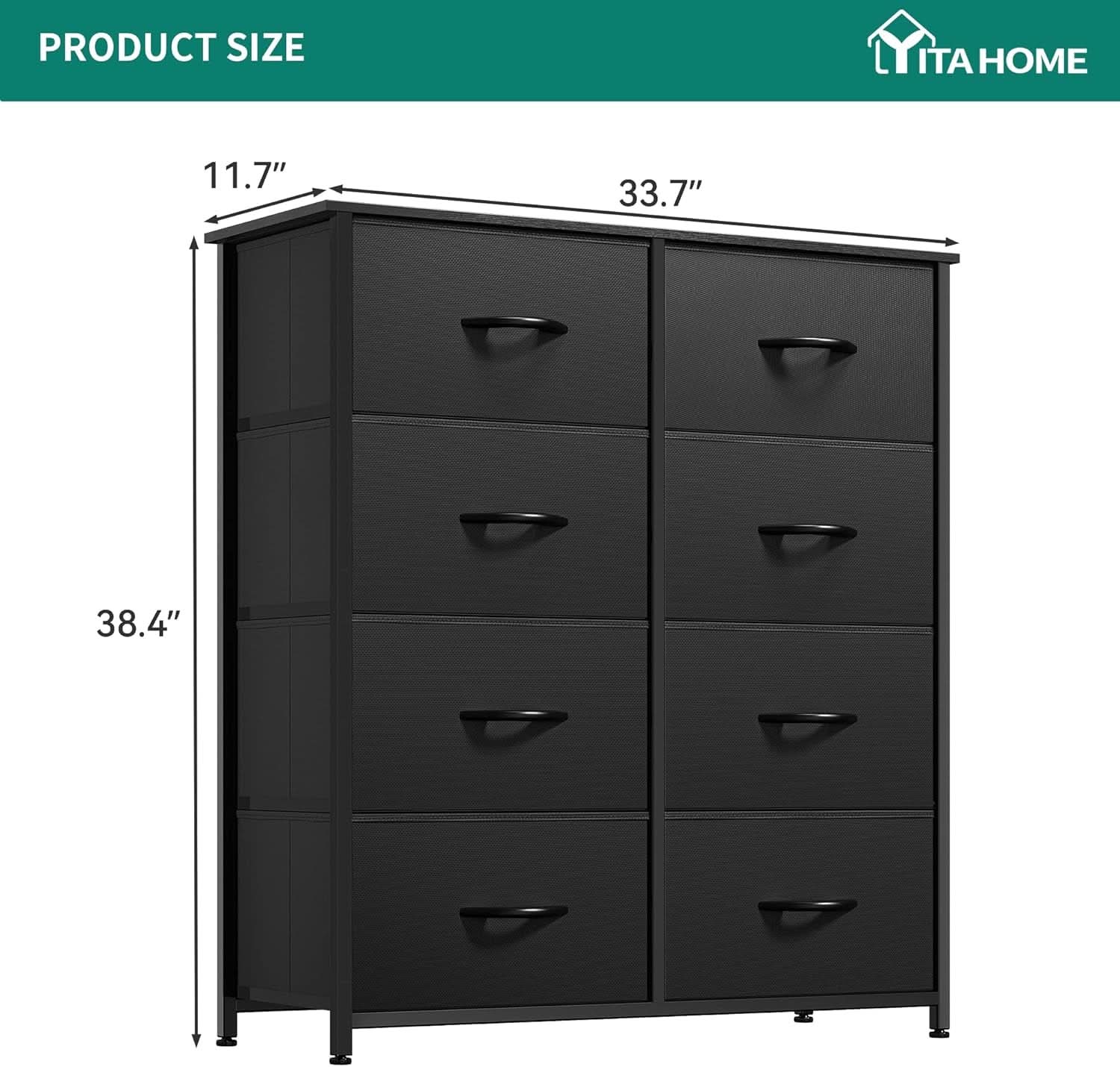Tall Fabric Dresser With 8 Drawers For Living Room
