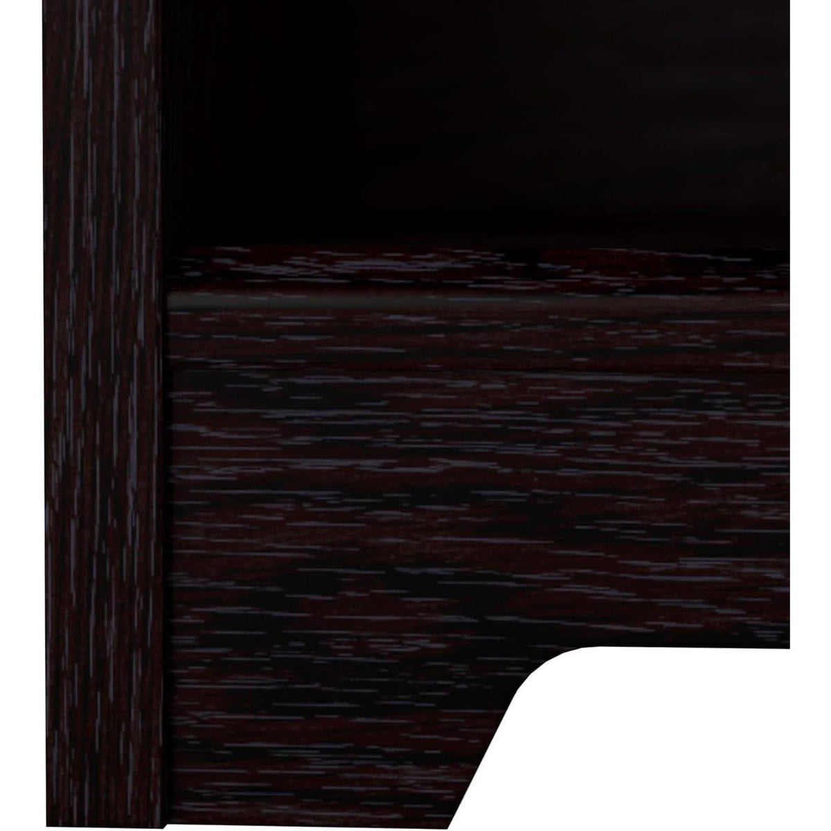 Tall Five Shelf Bookcase Espresso Oak For Living Room