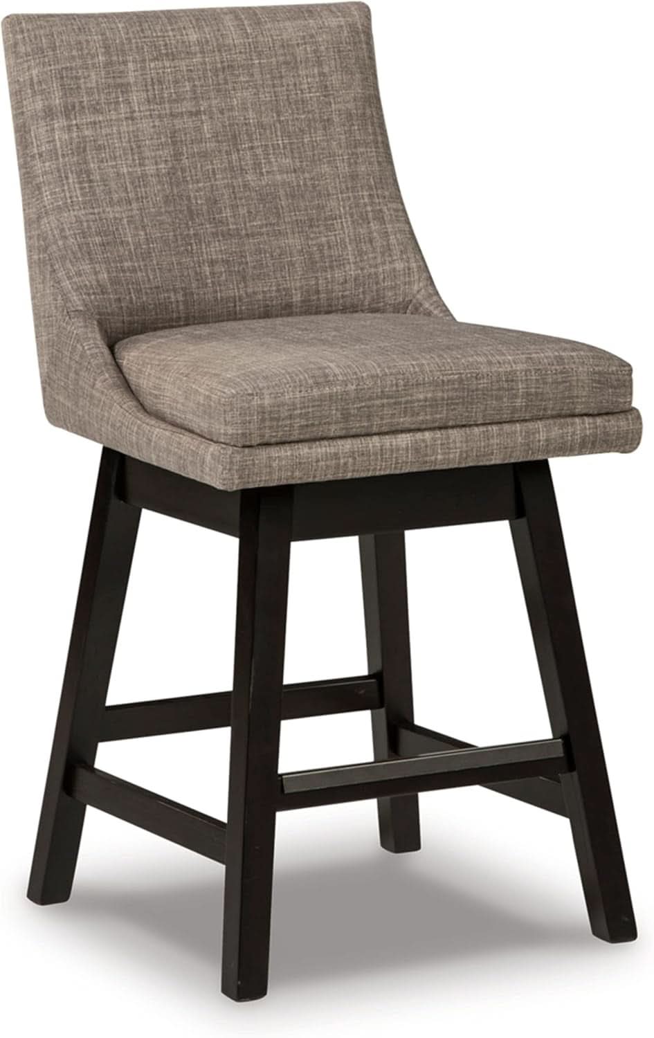 Tallenger 25 Inch Upholstered Swivel Bar Stool Light Gray
